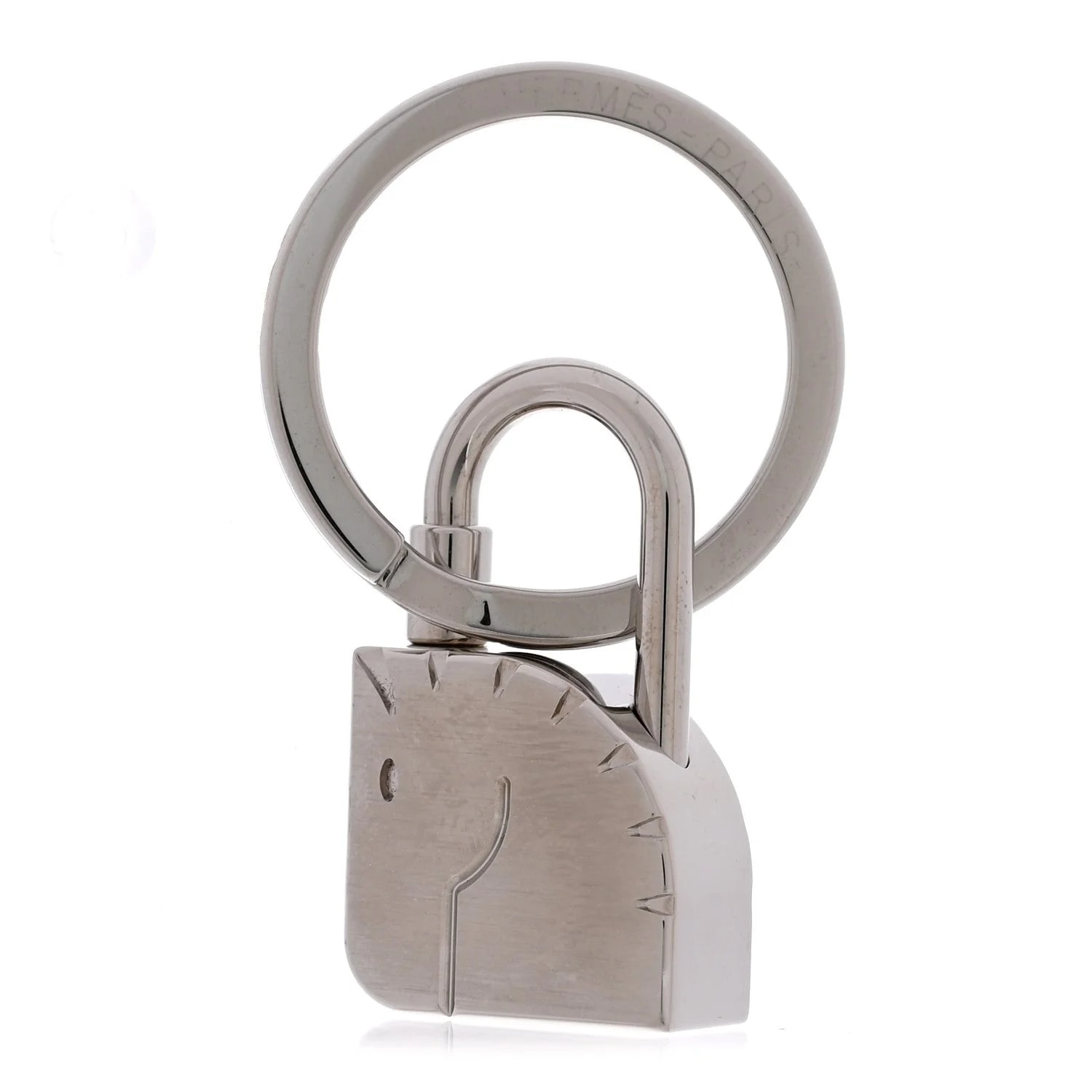 Hermès — Palladium Cadenas Horse Key Ring — Accessory — resale