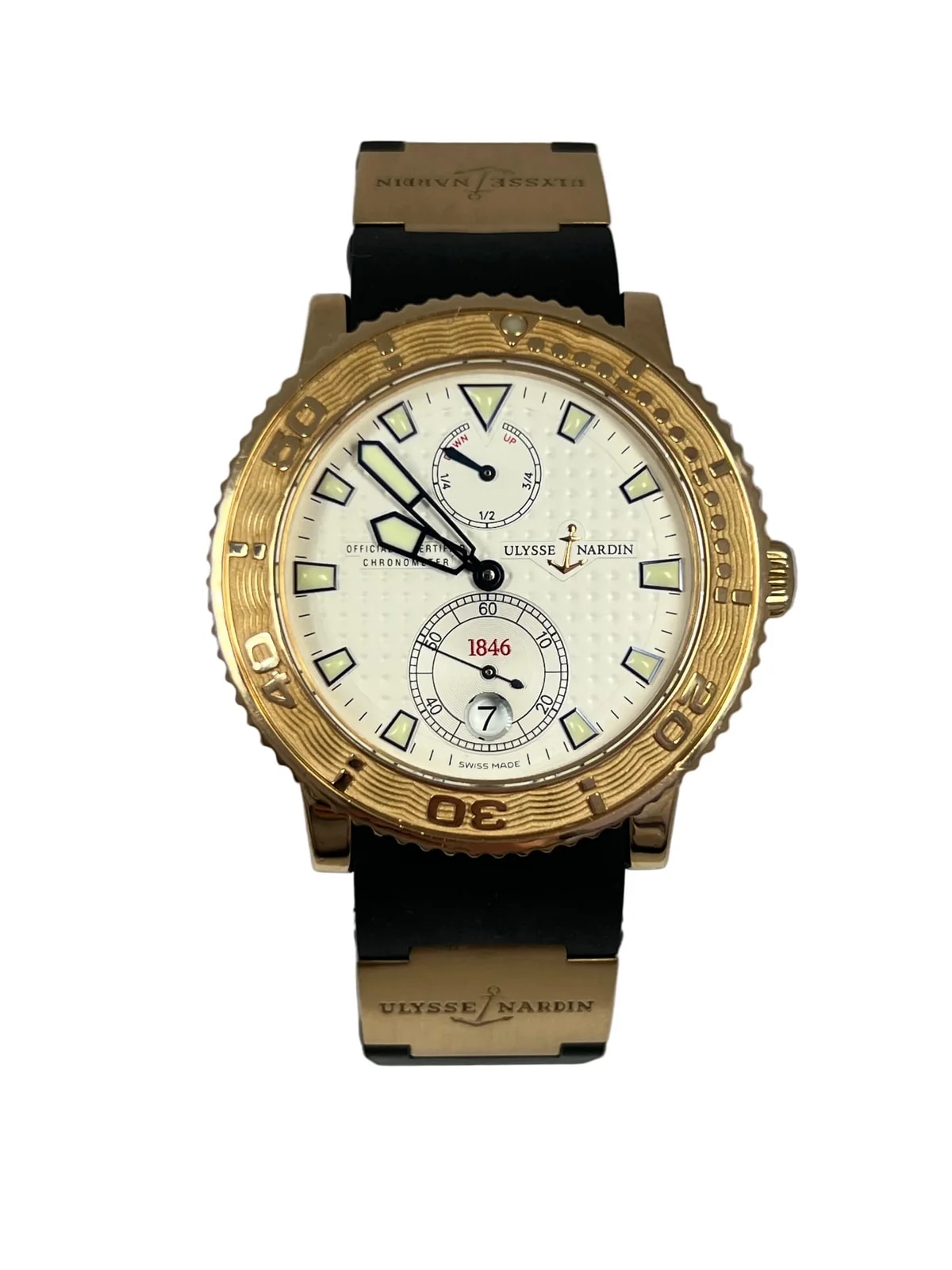 Worldofluxuryus — Ulysse Nardin Marine Diver Chronometer 18K Rose Gold — Watch — resale