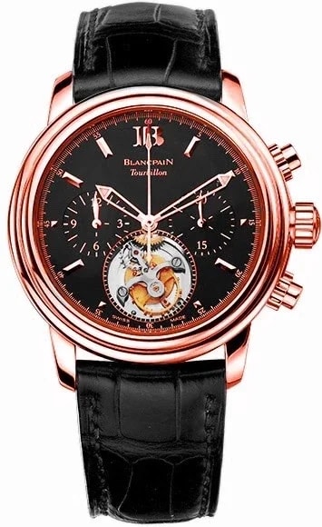 Worldofluxuryus — Blancpain Turbillon Chronograph 18K Rose Gold — Watch — resale
