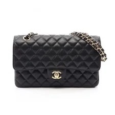 Chanel — Chanel Matelasse W Flap Shoulder Bag Calf Cowhide r0_0608 — Handbag — resale