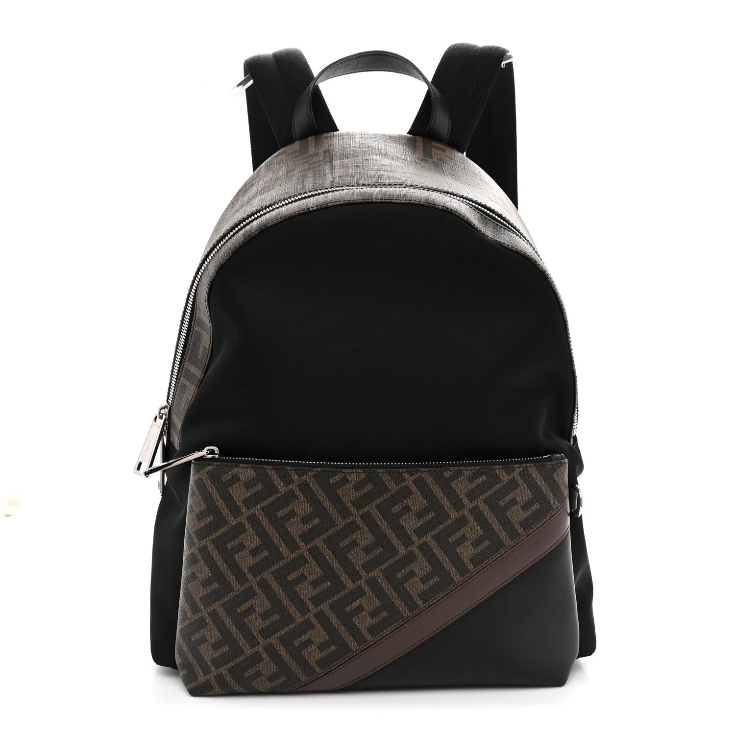 Fendi — Fabric 1974 Diagonal Pocket Backpack Moresco — Handbag — resale