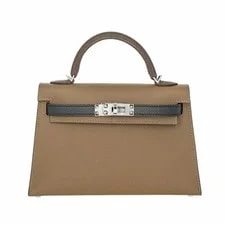 Noir — Hermes Epsom Mini Kelly II Etoupe/ /Ecorce — Handbag — resale