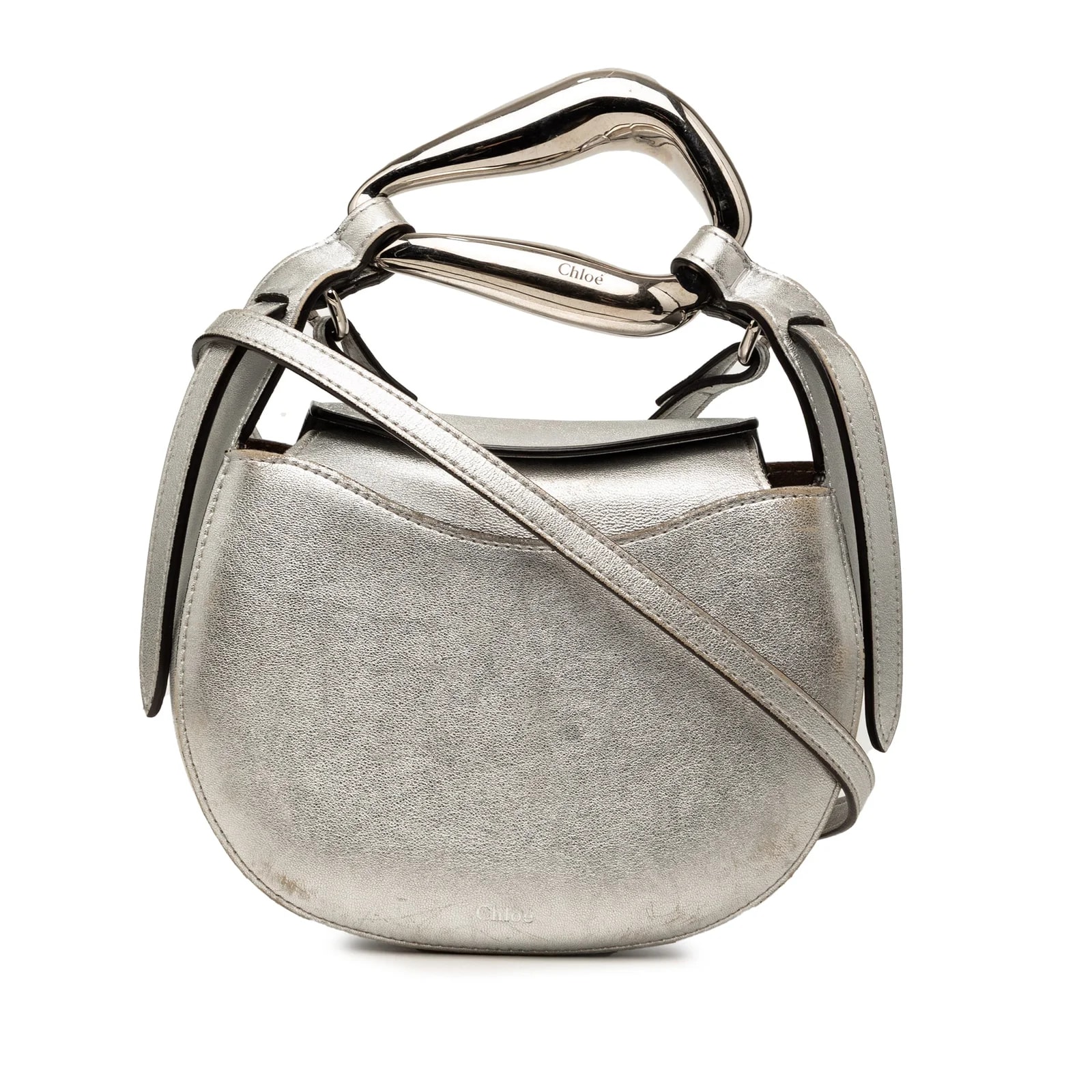 Chloé — Small Metallic Kiss Satchel — Handbag — resale