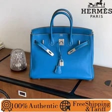 Hermès — Auth Hermès Birkin35 Mer 7Q Sea PHW — Handbag — resale