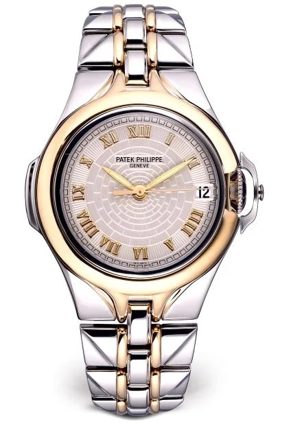 Worldofluxuryus — Patek Philippe Sculpture Stainless Steel & 18K Yellow Gold — Watch — resale