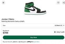 Air Jordan — Air Jordan 1 Retro High "DMP Celtics" Collector *" — Sneaker — resale