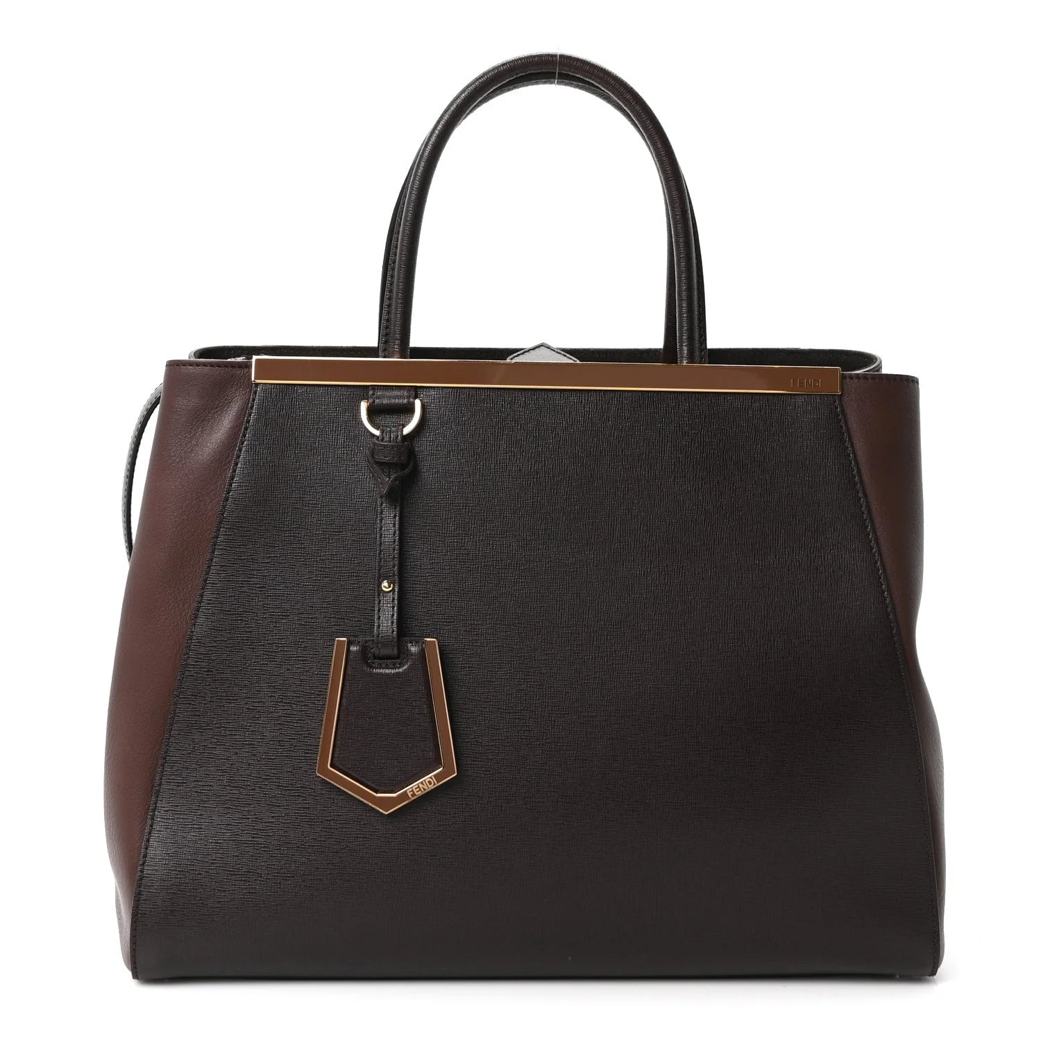 Fendi — Vitello Elite Regular 2Jours Moro Marrone Nocciola — Handbag — resale