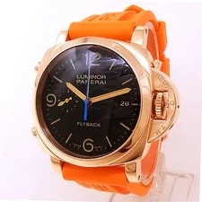 Panerai — Panerai Luminor Chrono Flyback 18k Rose Gold Orange Rubber Black PAM00525 — Watch — resale