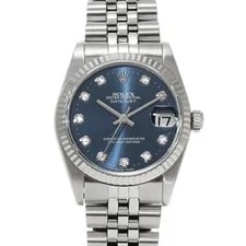 Rolex — Rolex Datejust 68274G Blue / Diamond Dial Stainless Steel Automatic 31mm #W1414 — Watch — resale