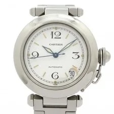 Cartier — Cartier Pasha C Small Date W31015M7 SS White From Japan — Watch — resale