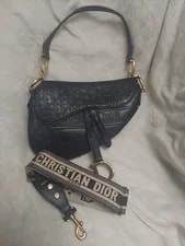 Dior — Dior Saddle Logo Accent Magnetic Closure Strap — Handbag — resale