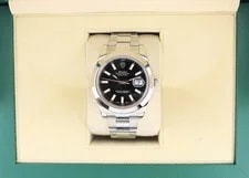 Rolex — 2016 Rolex Date 115200 Black Dial SS Oyster No Papers With Serial Tag 34mm — Watch — resale