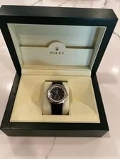 Rolex — Rolex Cellini Cellinium Model 5241 Platinum Black Dial 38MM in Box — Watch — resale