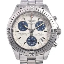 Breitling — Breitling Colt A73350 Chronograph Silver / Blue Dial Quartz A — Watch — resale