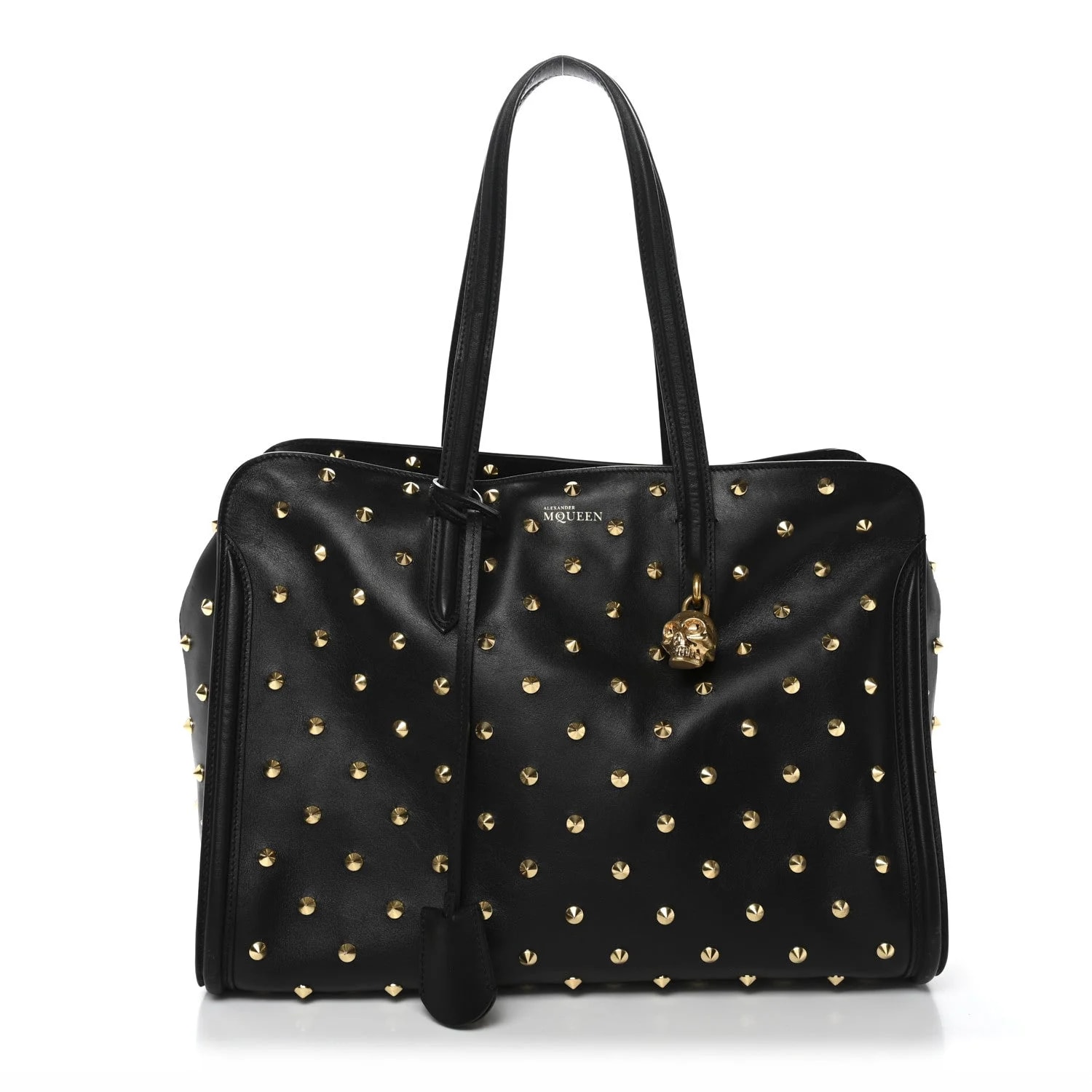 Alexander McQueen — Large Studded Padlock Zip Around — Handbag — resale
