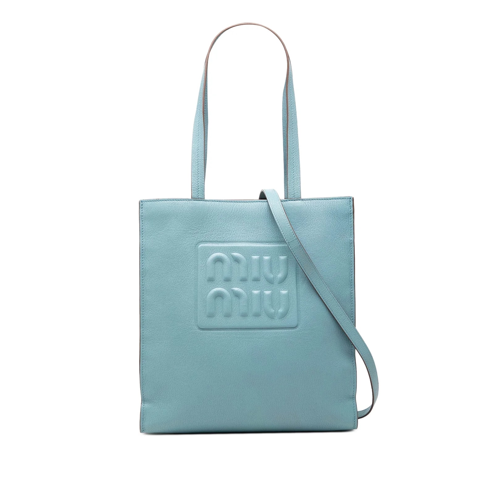 Miu Miu — Madras Embossed Logo Satchel — Handbag — resale