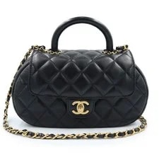 Chanel — Chanel AS4569 CC Logo Matelasse Top Handle Flap Closure Lamb — Handbag — resale