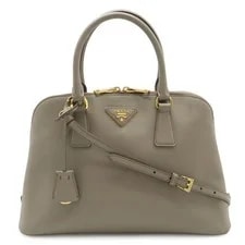 Prada — Prada Triangle Logo Dome Type 2WAY Leath — Handbag — resale