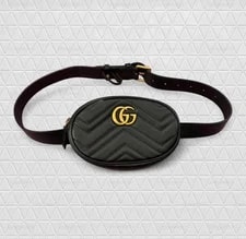 Gucci — Gucci GG Marmont Quilted Chevron Belt Zip, Detachable — Handbag — resale