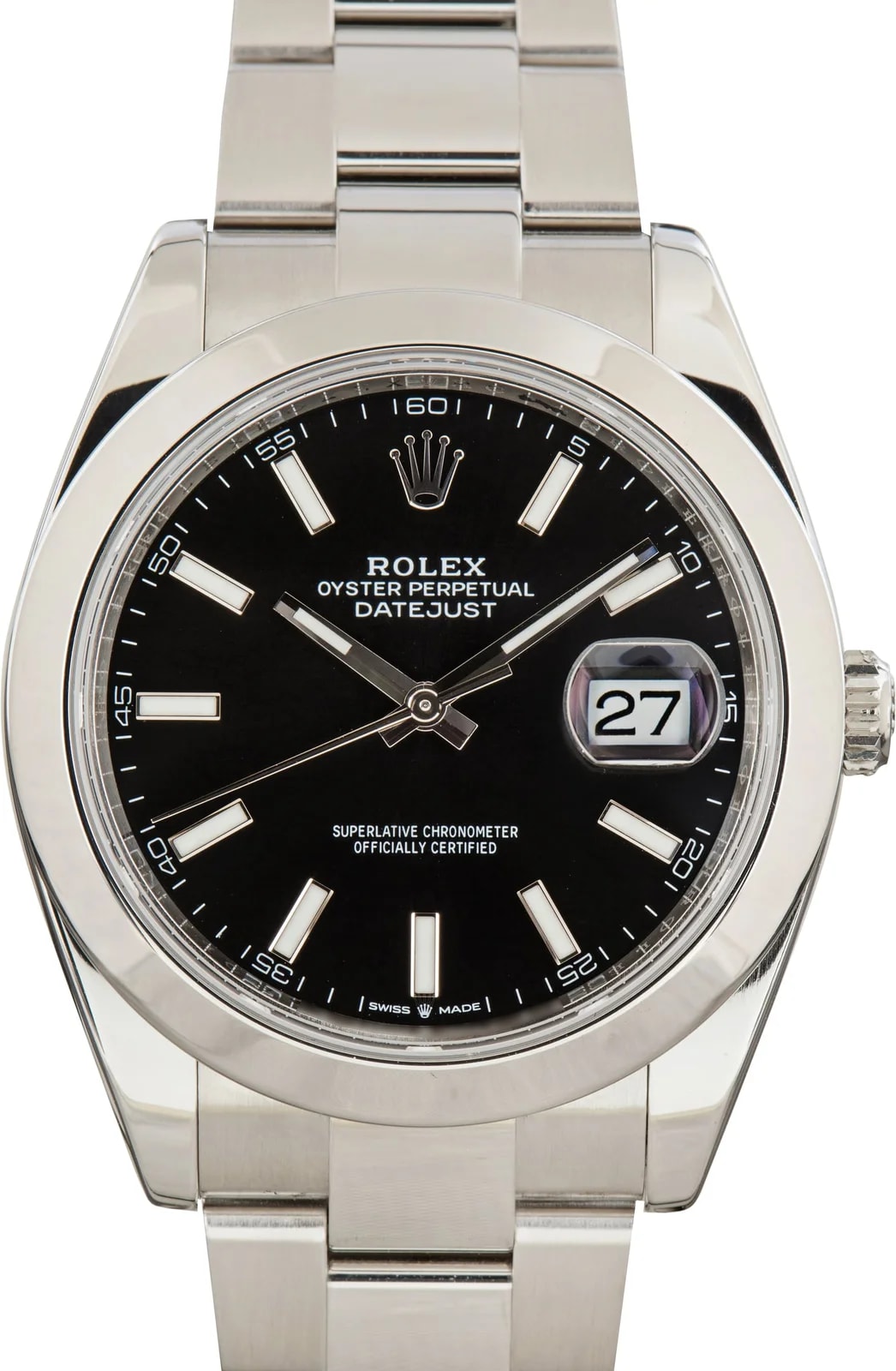 Rolex — Stainless Steel Rolex Datejust 41 Ref 126300 Black Dial — Watch — resale