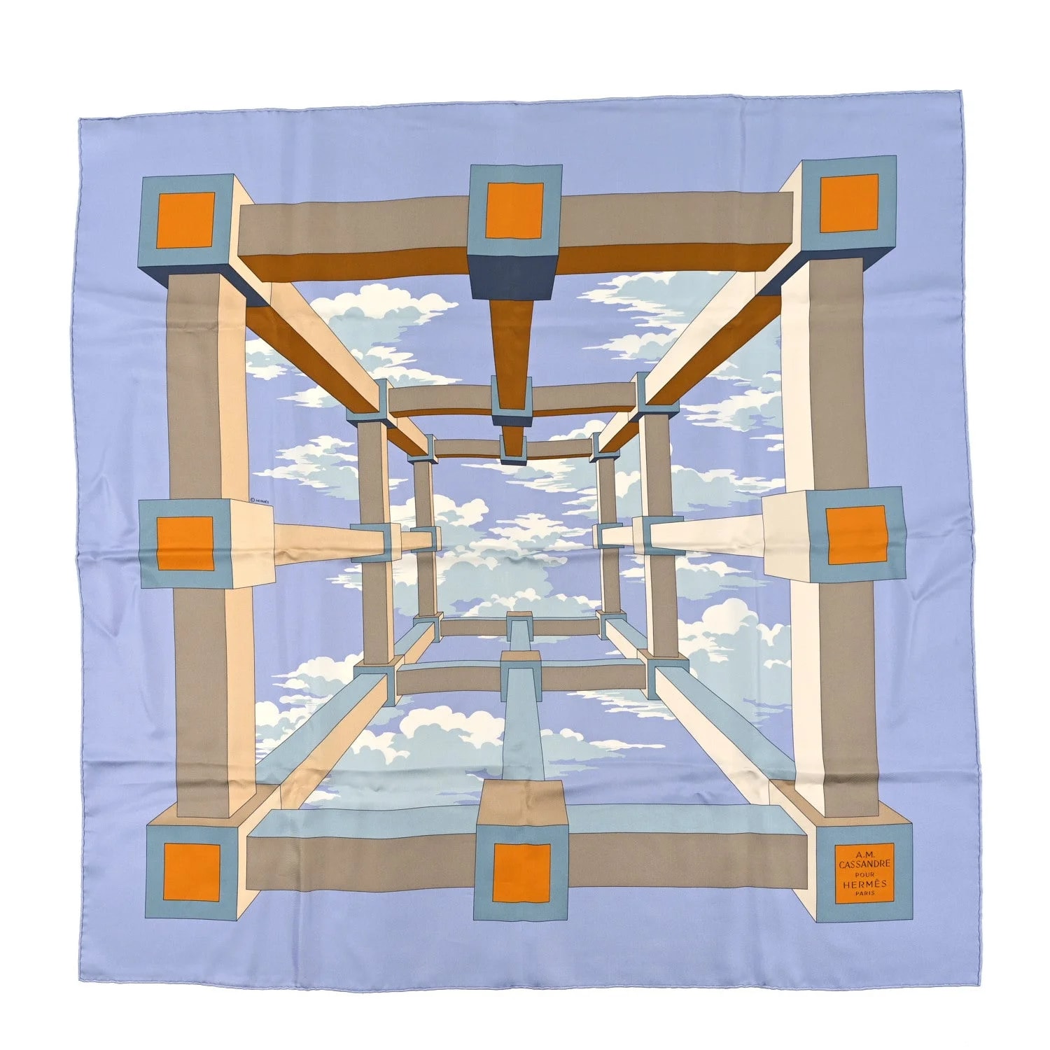 Hermès — Perspective II Cassandre Scarf 90 — Accessory — resale