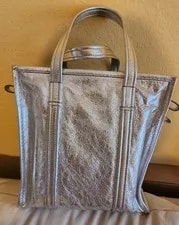 Balenciaga — Balenciaga Bazar Shopper Medium Metallic — Handbag — resale