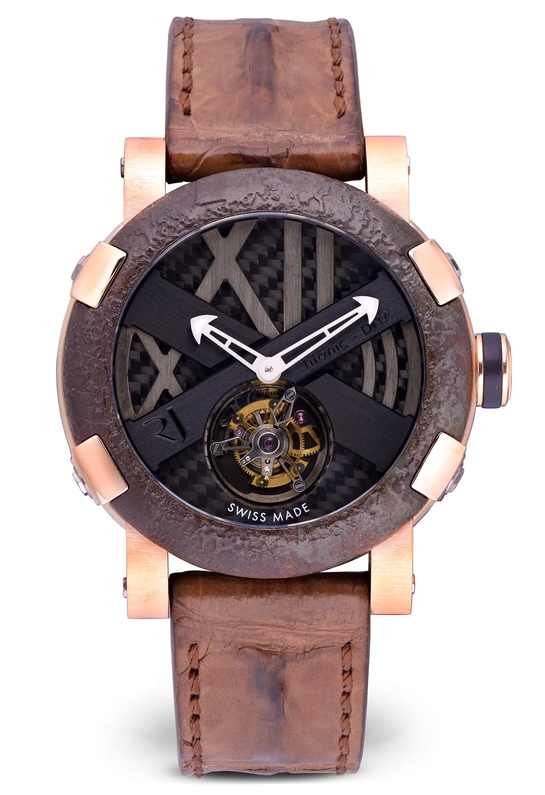 Worldofluxuryus — Romain Jerome Titanic DNA Tourbillon 18K Rose Gold — Watch — resale