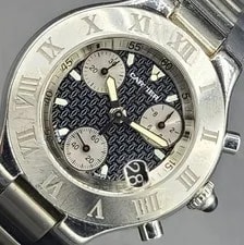 Cartier — Cartier Chronoscaph 38MM Stainless Steel W/ Rubber Must de 2424 — Watch — resale