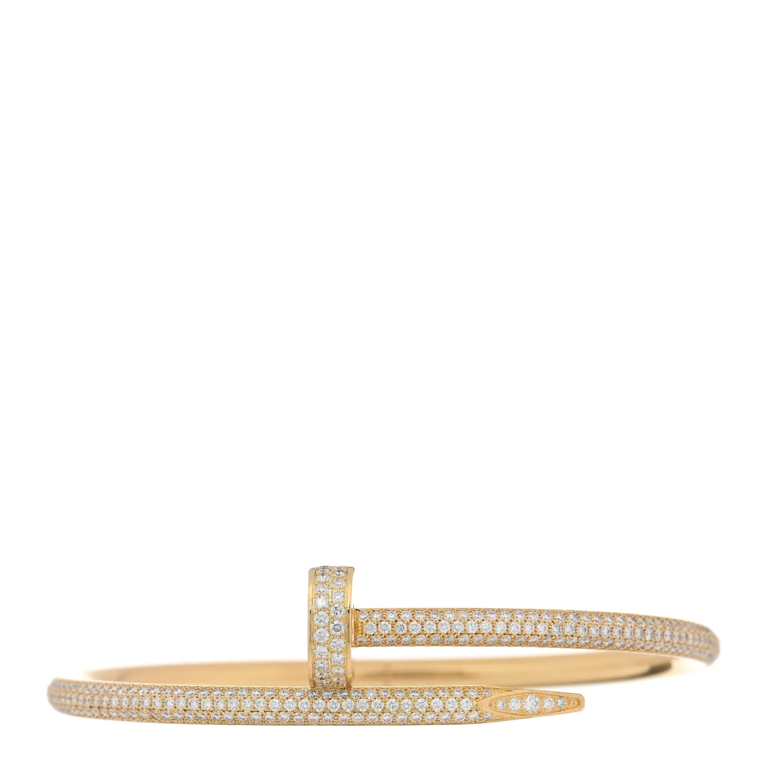 Cartier — 18K Yellow Gold Juste Un Clou Paved 16 — Jewelry — resale