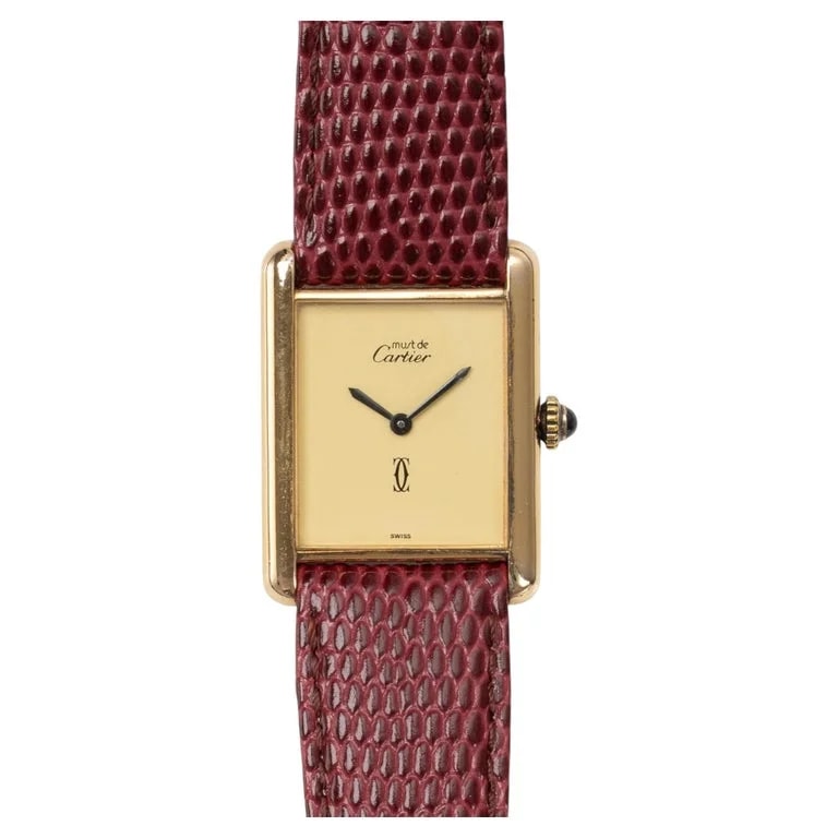 Cartier — Cartier Tank Must de LM Vermeil Lemon Dial 1980s — Watch — resale