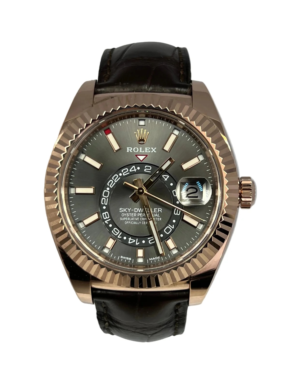 Worldofluxuryus — Rolex Sky-Dweller 18K Everose Gold ’s — Watch — resale