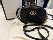 Gucci — Gucci GG Marmont Chevron Camera W/ Box — Handbag — resale