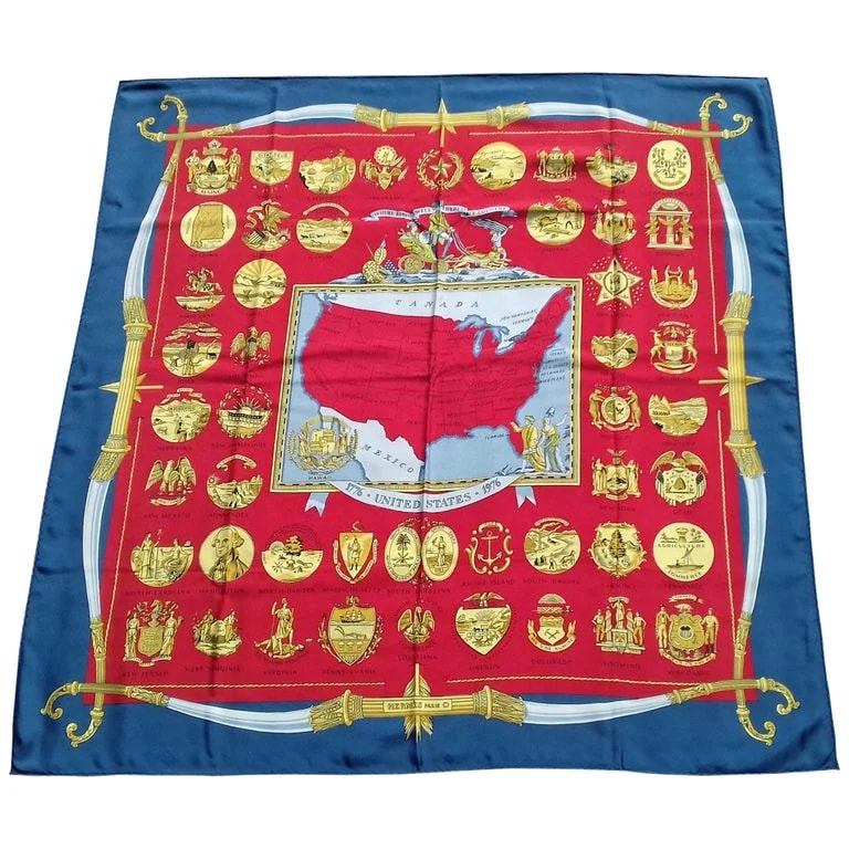 Hermès — Hermès Special Edition Scarf Bicentenary of Independance Arms of the USA — Accessory — resale