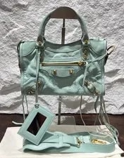 Balenciaga — Balenciaga le City Mini Crinkled Waxed GHW — Handbag — resale