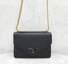 Prada — Prada Triangle Logo Envelope Chain 148971750 — Handbag — resale