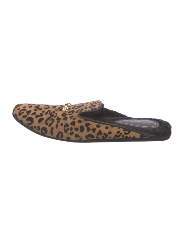 Derek Lam — Ponyhair Animal Print Mules — Designer Shoe — resale