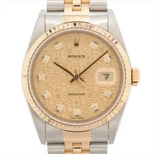 Rolex — Rolex Datejust 36 16233G Ss×yg AT Champagne Engraved Computer Dial — Watch — resale