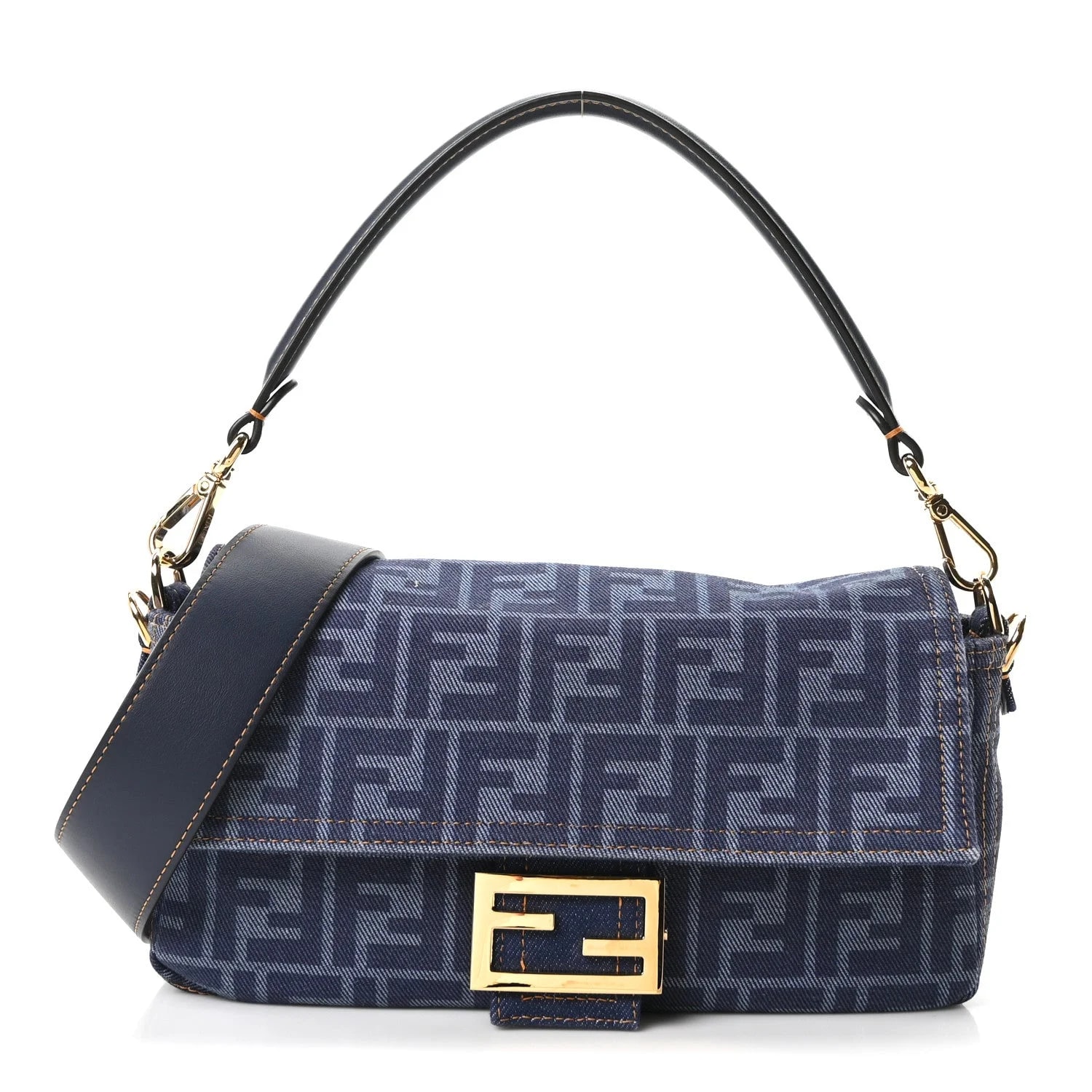 Fendi — Embroidered Reversible Baguette — Handbag — resale