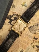 Omega — 14k Solid Gold Omega Tank Style Art Deco ’S Caliber 302 Running Strong — Watch — resale
