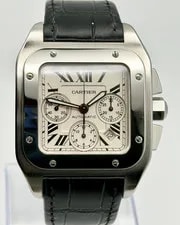 Cartier — Cartier Santos 100 Chronograph W20090X8 – BOX & Papers– Excellent – Discontinued — Watch — resale