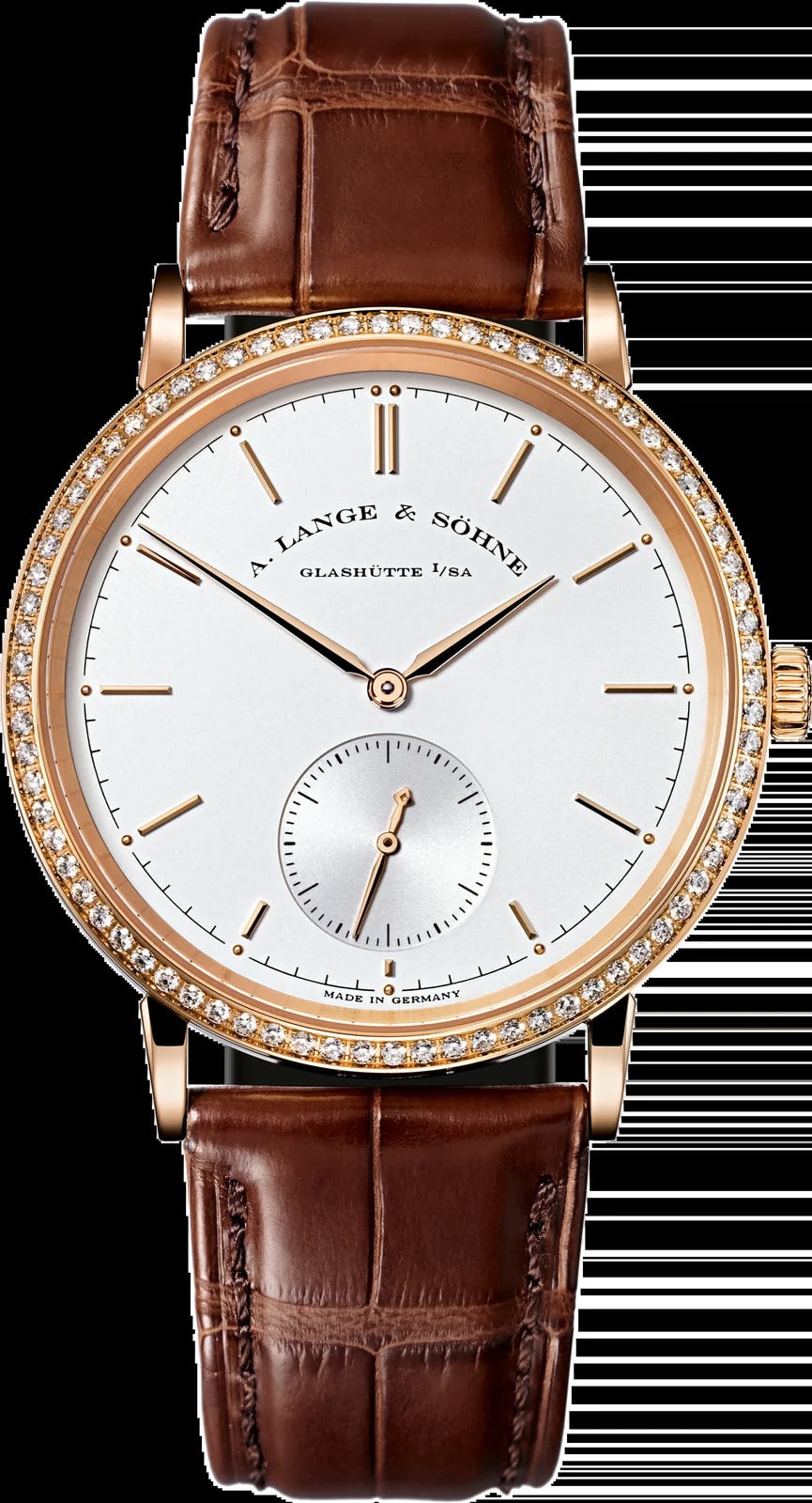 Worldofluxuryus — A. Lange & Söhne Saxonia Automatic 18K Rose Gold Diamond-Set Lady’s — Watch — resale