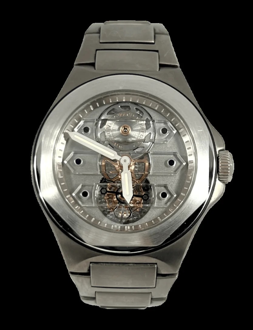 Worldofluxuryus — Girard Perregaux Laureato Triple Bridge Tourbillon Titanium — Watch — resale