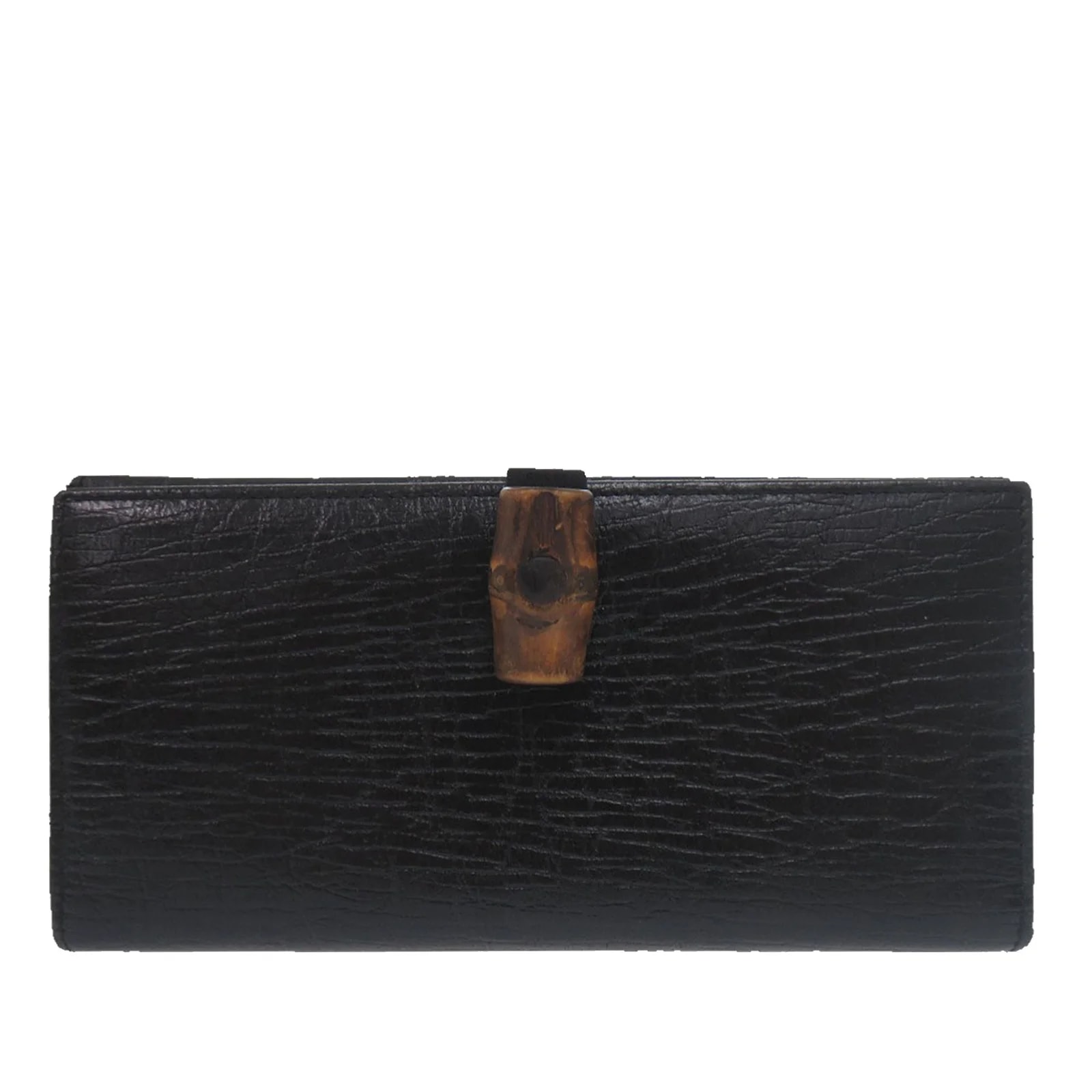 Gucci — Textured Bamboo Long Wallet — Handbag — resale