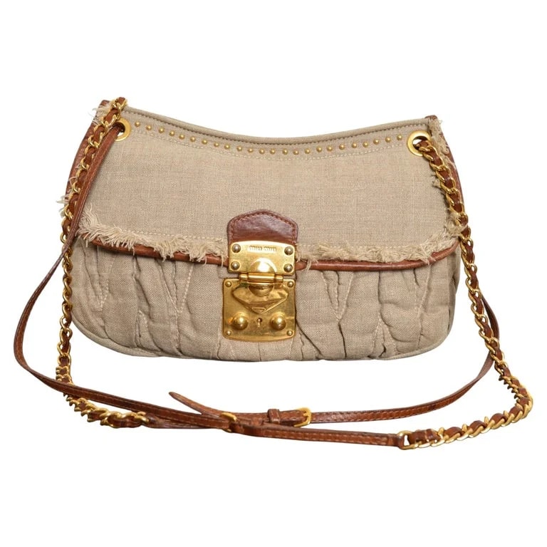 Miu Miu, Miuccia Prada — MIU 2000’s Hessian With — Handbag — resale