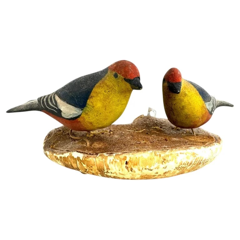 Viechtauer — Two Bird Viechtauer Hand Carved Folk Art Austria — Furniture — resale