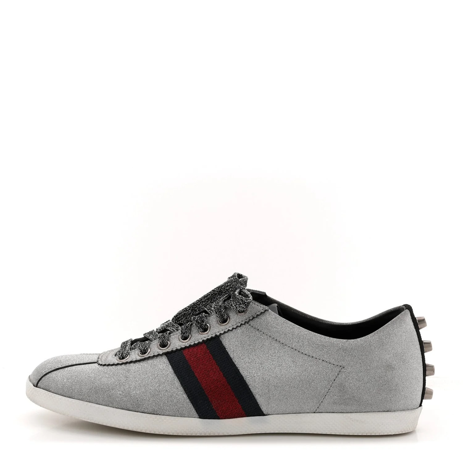 Gucci — Glitter Fabric Studded Web Sneakers 9 — Sneaker — resale
