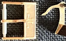Jaeger-LeCoultre — Original Jaeger-LeCoultre Buckle 14mm Inner Rose Gold Pl. 70's! — Watch — resale