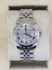 Rolex — 2017 Rolex Datejust Midsize 178274 Silver Roman Dial SS Jubilee No Papers 31mm — Watch — resale