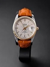 Tudor — Tudor 74033 Prince Date Silver Linen Dial Fluted 18K Gold Bezel 34mm — Watch — resale