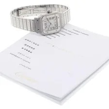Cartier — Cartier Santos Galbé LM W20060D6 29mm SS Beige Dial Date Quartz #C058 — Watch — resale